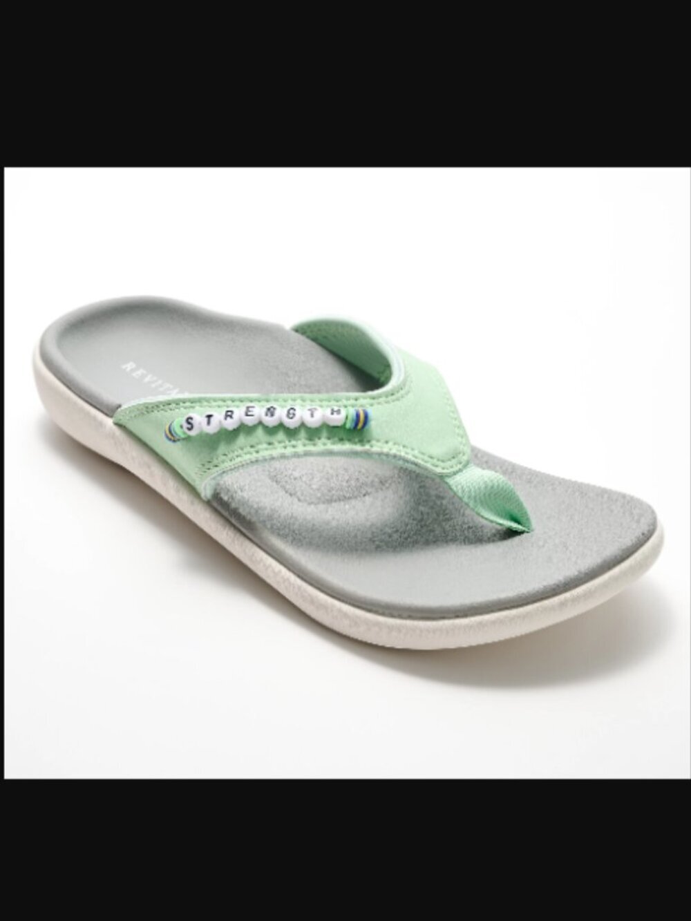 Revitalign Orthotic Beaded Thong Sandals - Yumi Friendship, Size 10B NWT